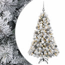 vidaXL Műkarácsonyfa gömbbel 120 cm 150 LED Meleg fehér PVC és fém