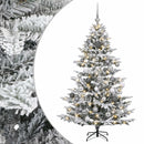 vidaXL Műkarácsonyfa gömbbel 150 cm 150 LED Meleg fehér PE és PVC