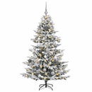 vidaXL Műkarácsonyfa gömbbel 150 cm 150 LED Meleg fehér PE és PVC