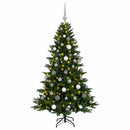 vidaXL Műkarácsonyfa gömbbel 120 cm 150 LED Meleg fehér PVC és fém