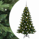 vidaXL Műkarácsonyfa gömbbel 150 cm 150 LED Meleg fehér PVC és fém
