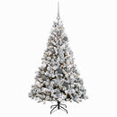 vidaXL Műfenyő gömbökkel 150 cm 150 LED Meleg fehér PVC és fém