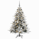 vidaXL Műkarácsonyfa gömbbel 120 cm 150 LED Meleg fehér PVC és fém