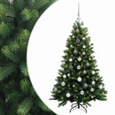 vidaXL Műfenyő gömbökkel 120 cm 150 LED Meleg fehér PVC és fém Zöld