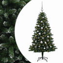 vidaXL Műfenyő gömbökkel 150 cm 150 LED Meleg fehér PVC és fém