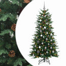 vidaXL Műanyag Hajtogatós Karácsonyfa 150 cm 150 LED Meleg fehér