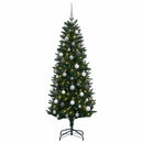 vidaXL Műanyag Hajtogatott Karácsonyfa Díszekkel 120 cm 150 LED