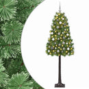 vidaXL Mű zsanéros karácsonyfa gömbökkel 120 cm 150 LED Meleg fehér