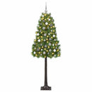 vidaXL Mű zsanéros karácsonyfa gömbökkel 120 cm 150 LED Meleg fehér