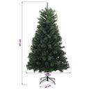 vidaXL Mű zsanéros karácsonyfa gömbökkel 120 cm 150 LED Meleg fehér