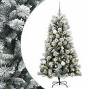 vidaXL Mű zsanéros karácsonyfa gömbökkel 120 cm 150 LED Meleg fehér