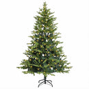 vidaXL Műanyag Hajtogatós Karácsonyfa 210 cm 300 LED Meleg fehér