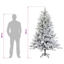 vidaXL Műanyag Hajtogatós Karácsonyfa 210 cm 300 LED Meleg fehér