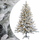 vidaXL Műanyag Hajtogatós Karácsonyfa 240 cm 300 LED Meleg fehér