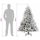vidaXL Műanyag Hajtogatós Karácsonyfa 180 cm 300 LED Meleg fehér