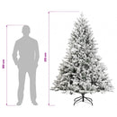 vidaXL Műanyag Hajtogatós Karácsonyfa 210 cm 300 LED Meleg fehér