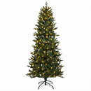 vidaXL Műanyag Hajtogatós Karácsonyfa 240 cm 300 LED Meleg fehér