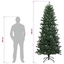 vidaXL Műanyag Hajtogatós Karácsonyfa 240 cm 300 LED Meleg fehér
