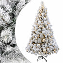 vidaXL Műanyag Hajtogatós Karácsonyfa 180 cm 300 LED Meleg fehér