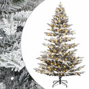 vidaXL Műanyag Hajtogatós Karácsonyfa 240 cm 300 LED Meleg fehér