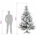 vidaXL Műanyag Hajtogatós Karácsonyfa 240 cm 300 LED Meleg fehér