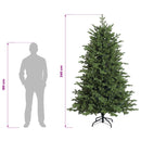 vidaXL Műanyag Hajtogatós Karácsonyfa 240 cm 300 LED Meleg fehér