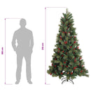 vidaXL Műanyag Hajtogatós Karácsonyfa 210 cm 300 LED Meleg fehér