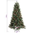 vidaXL Műanyag Hajtogatós Karácsonyfa 210 cm 300 LED Meleg fehér