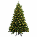 vidaXL Műanyag Hajtogatós Karácsonyfa 210 cm 300 LED Meleg fehér