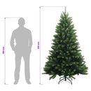 vidaXL Műanyag Hajtogatós Karácsonyfa 210 cm 300 LED Meleg fehér