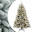 vidaXL Műanyag Hajtogatós Karácsonyfa 180 cm 300 LED Meleg fehér