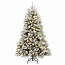 vidaXL Műanyag Hajtogatós Karácsonyfa 180 cm 300 LED Meleg fehér