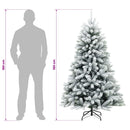 vidaXL Műanyag Hajtogatós Karácsonyfa 180 cm 300 LED Meleg fehér