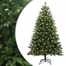 vidaXL Műanyag Hajtogatós Karácsonyfa 240 cm 300 LED Meleg fehér