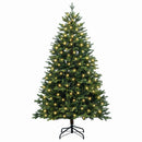 vidaXL Műanyag Hajtogatós Karácsonyfa 240 cm 300 LED Meleg fehér