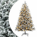 vidaXL Műanyag Hajtogatós Karácsonyfa 180 cm 300 LED Meleg fehér