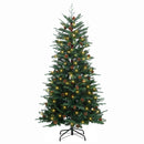 vidaXL Műanyag Hajtogatós Karácsonyfa 240 cm 300 LED Meleg fehér