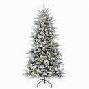 vidaXL Műanyag Hajtogatós Karácsonyfa 240 cm 300 LED Meleg fehér