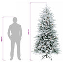 vidaXL Műanyag Hajtogatós Karácsonyfa 240 cm 300 LED Meleg fehér