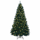 vidaXL Műanyag Hajtogatós Karácsonyfa 210 cm 300 LED Meleg fehér