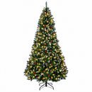 vidaXL Műanyag Hajtogatós Karácsonyfa 240 cm 300 LED Meleg fehér