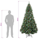vidaXL Műanyag Hajtogatós Karácsonyfa 240 cm 300 LED Meleg fehér