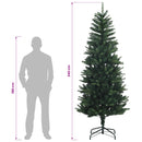 vidaXL Műanyag Hajtogatós Karácsonyfa 240 cm 300 LED Meleg fehér