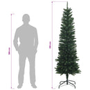 vidaXL Mű Karcsú Karácsonyi Fa 210 cm 300 LED Meleg fehér PE és PVC