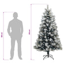 vidaXL Ágpántos műfenyő 210 cm 300 LED Meleg fehér PVC és fém