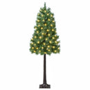 vidaXL Műanyag Hajtogatós Karácsonyfa 180 cm 300 LED Meleg fehér