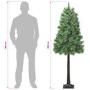 vidaXL Műanyag Hajtogatós Karácsonyfa 180 cm 300 LED Meleg fehér
