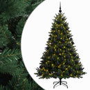 vidaXL Műkarácsonyfa gömbbel 180 cm 300 LED Meleg fehér PVC és fém