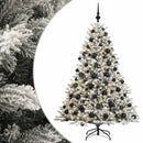 vidaXL Műkarácsonyfa gömbbel 210 cm 300 LED Meleg fehér PVC és fém