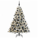vidaXL Műkarácsonyfa gömbbel 240 cm 300 LED Meleg fehér PVC és fém